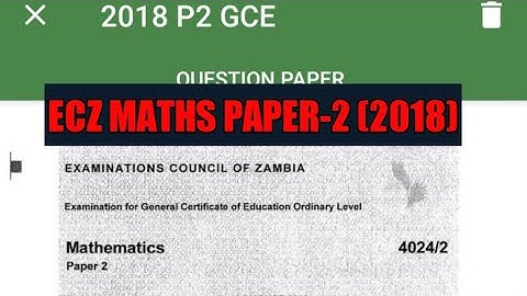Trigonometry 2018 Paper 2 Exams