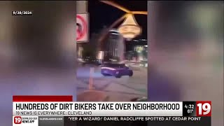 Hundreds of dirt bikers take over neighborhood
