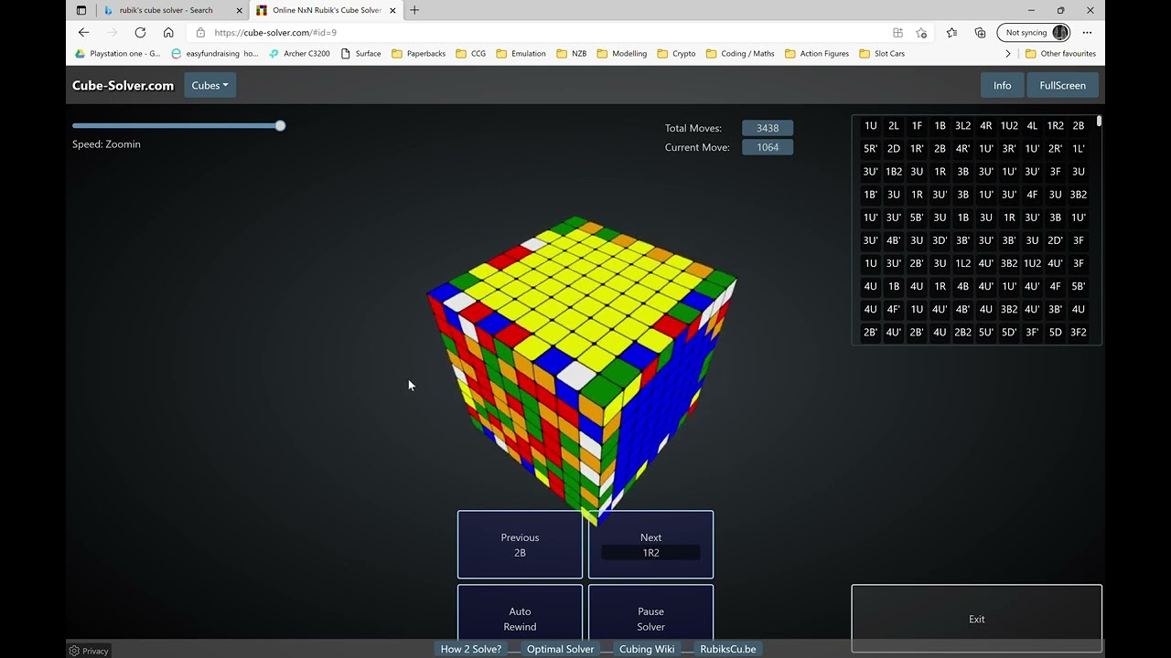 Rubik's Cube Solver and Simulator 9x9.