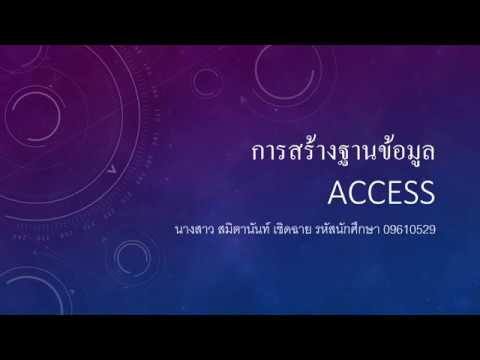 การสร้างฐานข้อมูลโดยAccess2016(โปรแกรมการขายสินค้า)