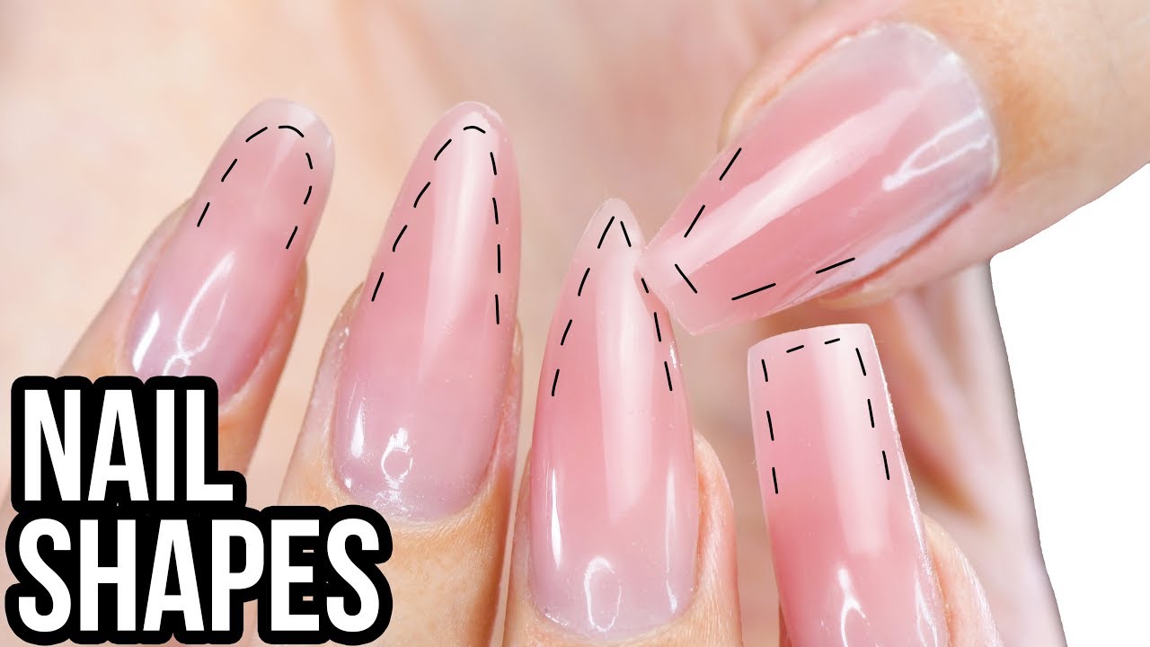 Types of nail shaps with names || Different types of nail shape with names  - YouTube