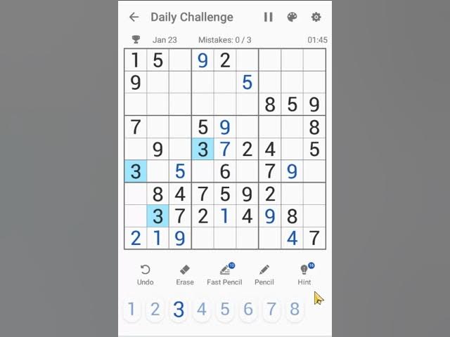 Play Daily Sudoku Puzzle Online, 31st January 2023 with Answers