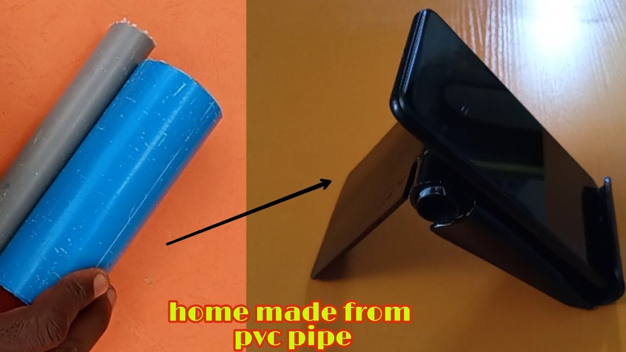 how to make mobile stand at home from pvc pipe / foldable smart phone ...