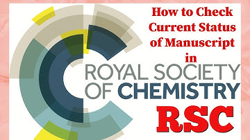 How to Check Current Status of Manuscript in RSC