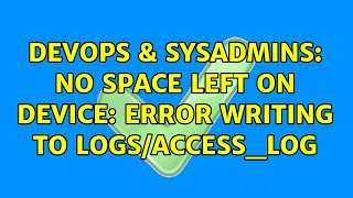 Celebrity DevOps & SysAdmins: No space left on device: Error writing to logs/access_log Profile