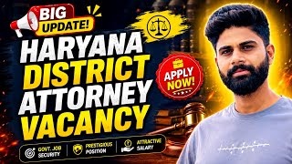 Big update | Haryana District attorney vacancy |2026 | LLB jobs | New vacancy | 2026