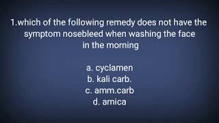 006MM MCQD (NOSE)/QUIZ /HOMOEOPATHY