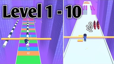Roof Rail Level 1 - 10 Gameplay Walkthrough part 1