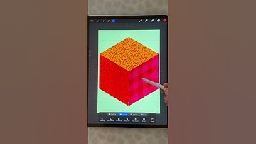 The impossible cube drawing in #procreate #illusion #shorts