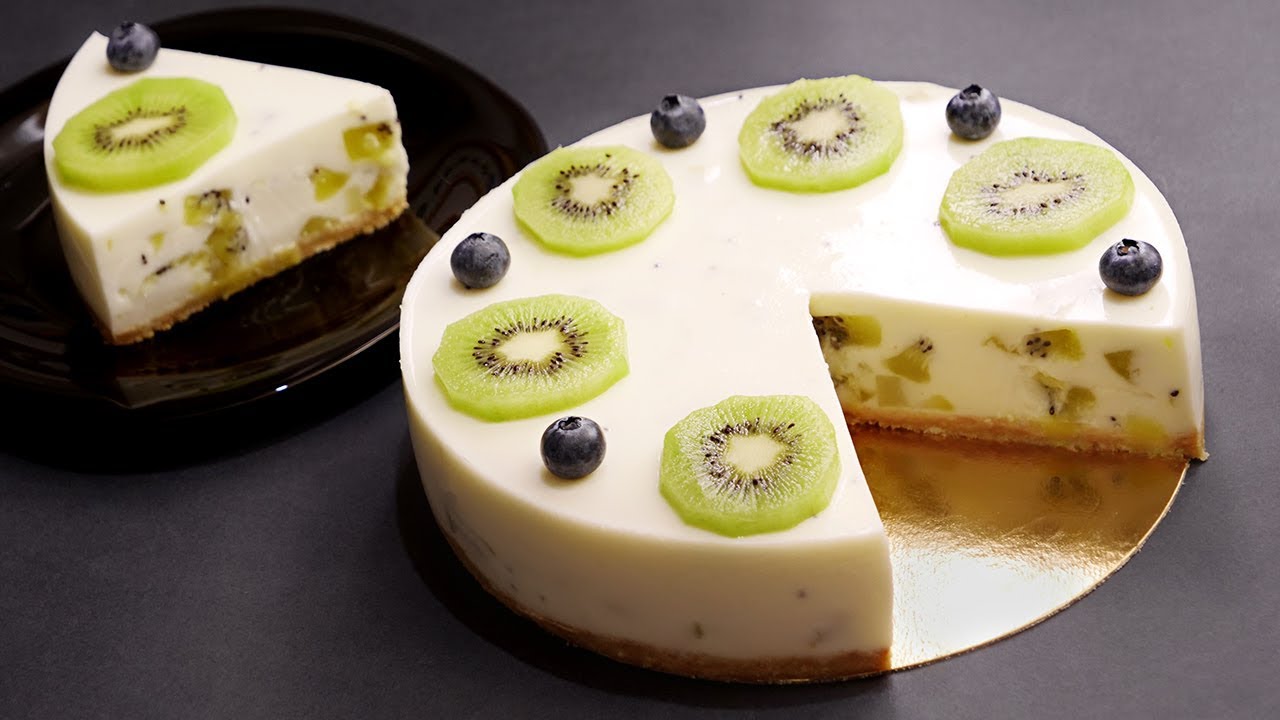 KIWI YOGURT CAKE (Very Easy and Quick) NO OVEN! - YouTube