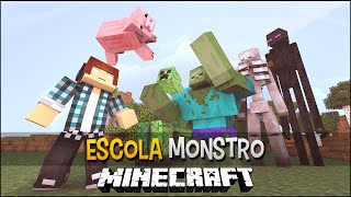 Minecraft Escola Monstro #02 -Competição Entre Monstros Mutantes !!  Monster School screenshot 1