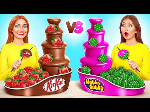 Chocolate Fountain Fondue Challenge | Fantastic Food Hacks by TeenDO Challenge