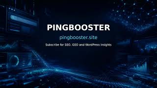 PingBooster: SEO, GEO & WordPress Development Solutions