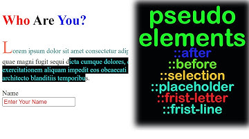 Css All pseudo elements in one video || css pseudo elements complete course #pseudo Html and css