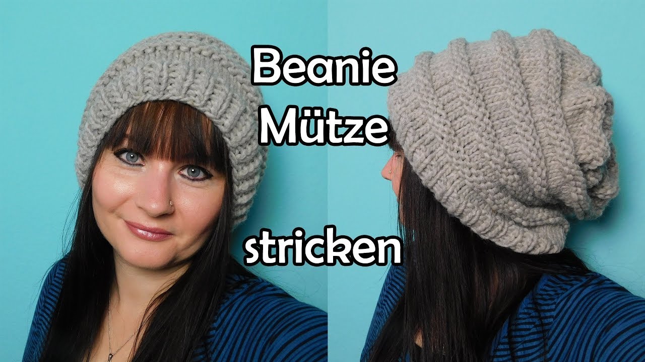 Beanie Mutze Stricken Romy Fischer Strickanleitung Youtube