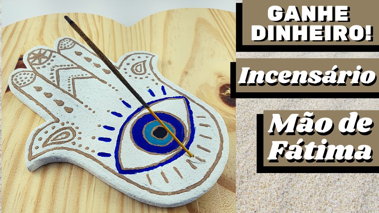 DIY Como Fazer - Incensário mão de Fátima - Faça e Venda para Renda Extra