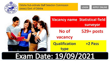 Statistical Field Surveyor - 2021 Detail syllabus analysis