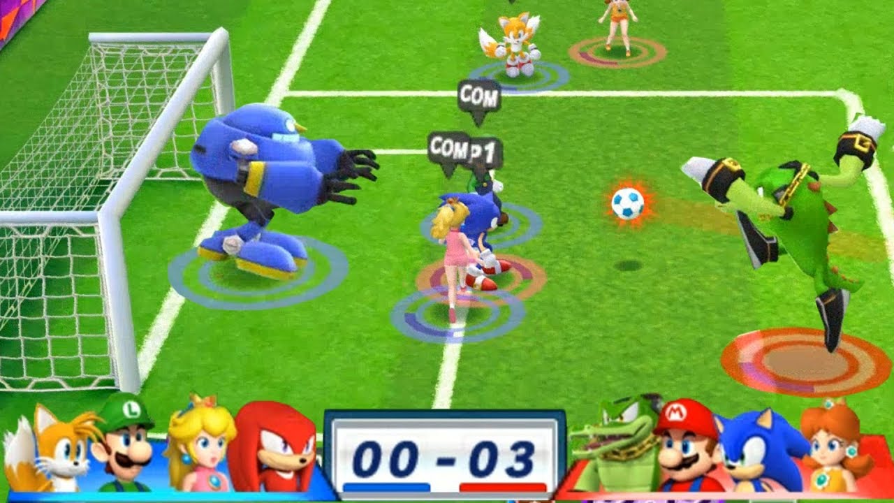 Mario & Sonic At The London 2012 Olympic Games Football #85 With Vector, Mario, Sonic, Daisy