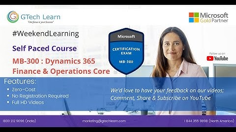 MB-300 : Dynamics 365 Finance & Operations Core