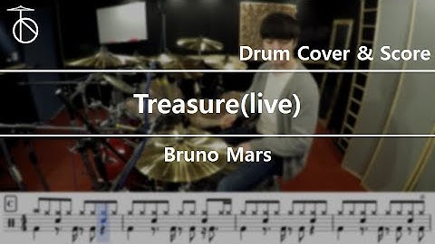 Bruno Mars - Treasure(live) Drum Cover,Drum Sheet,Score,Tutorial.Lesson