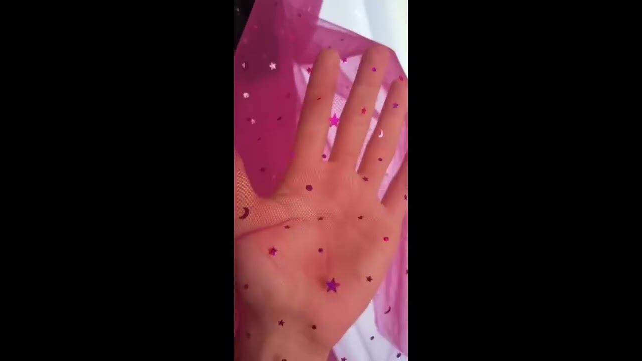 mesh fabric with gold foil printed