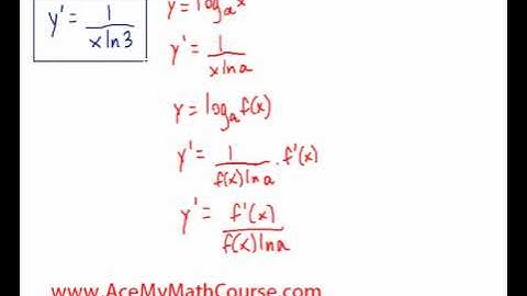 Derivatives of Logarithmic Functions - Questions #3-4