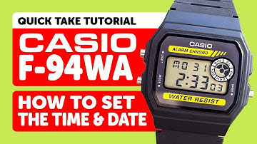 CASIO F-94W (1071) - HOW TO SET THE TIME AND DATE