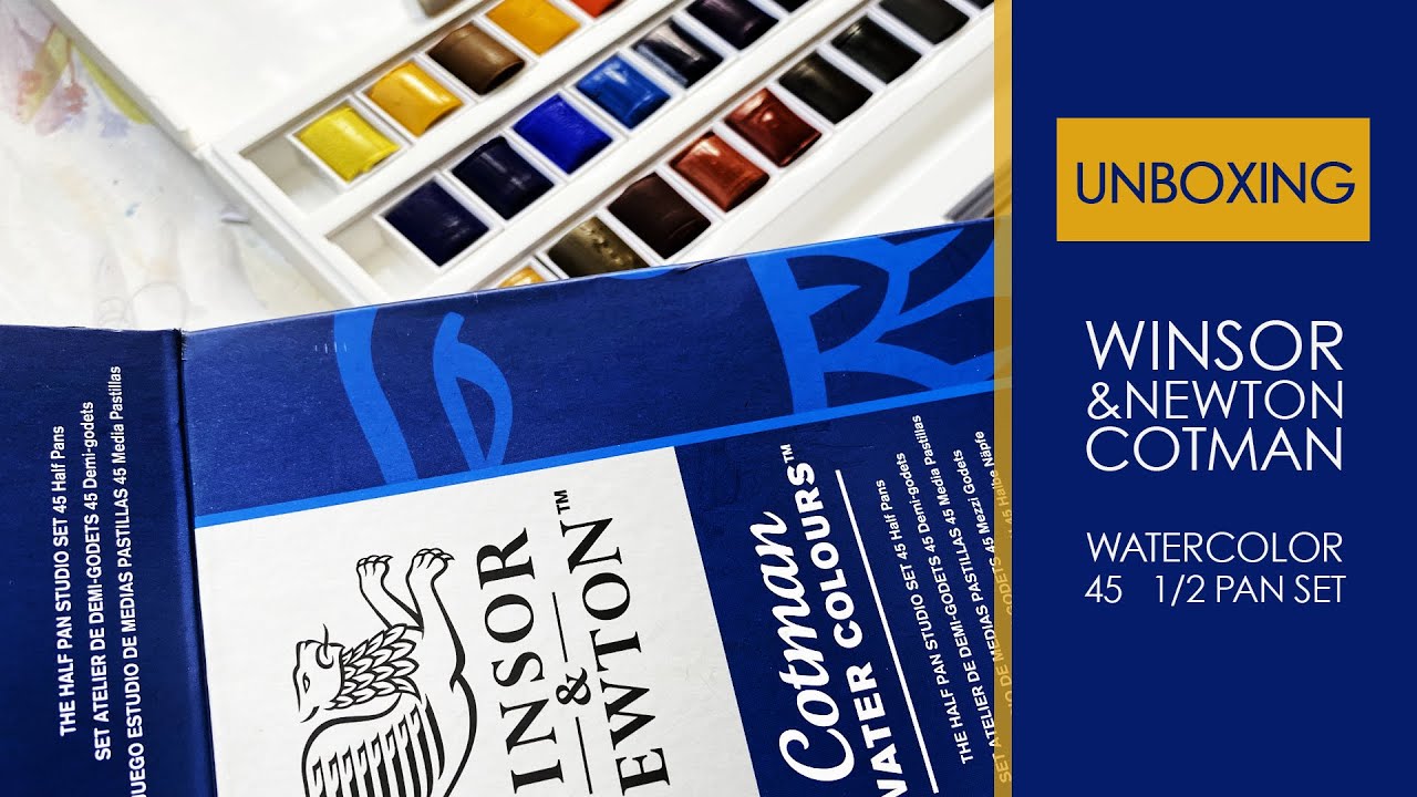 Winsor & Newton : Cotman : Watercolor Studio Set : 45 Half Pans