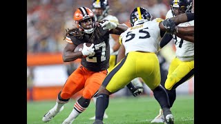 Browns RB Kareem Hunt Mic'd Up Against the Steelers - Sports4CLE, 9/27/22