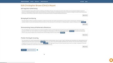 Editing Reports - Student Evaluator