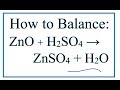 Balancing Chemical Equations