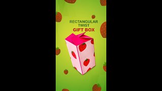 Gift box l Twisted top box l paper craft l Diy l Back to school crafts l Creative Ideas l Easy