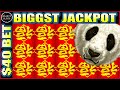 Unbelievable My BIGGEST JACKPOT on $40 BET! MASSIVE High Limit China Shores Slot Machine