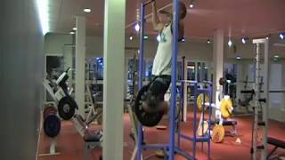 22 pull ups with 10kg (22 pounds)