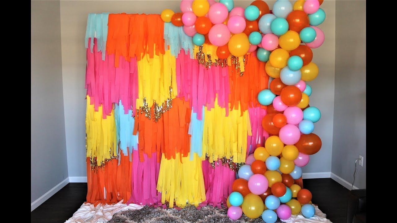 How to Make a DIY Streamer Backdrop from 99 Cent Streamers - Pop