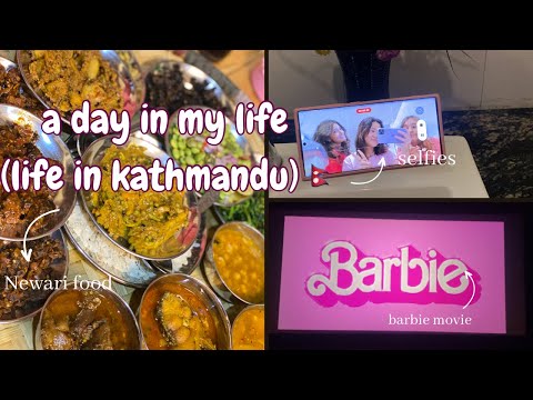 A day in my life 🎀 🌷 🤍 ~ barbie movie ~ (life in kathmandu) 🇳🇵