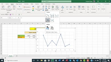 Draw vertical line chart in Excel