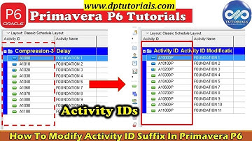 How To Modify Activity ID Suffix In Primavera P6 || Primavera Tutorials || dptutorials
