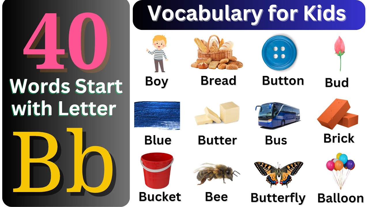 Words That Start With B For Kids