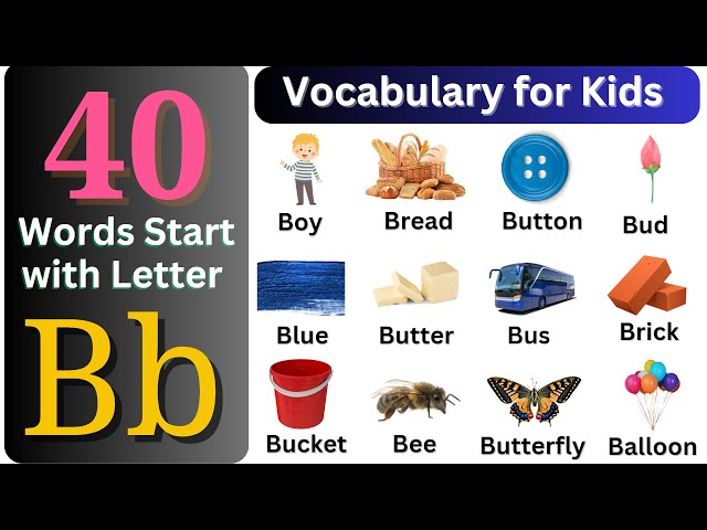 898 Words That Start with B (B Words in English) • 7ESL  B words, English  vocabulary words learning, Writing words