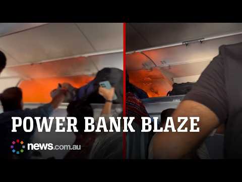 Flight forced to divert after power bank fire in overhead compartment
