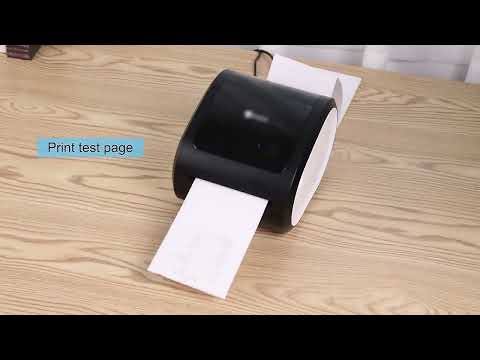 Настільний 4" рулоний принтер етикеток 20-118мм Ukrmark 520, видео 2