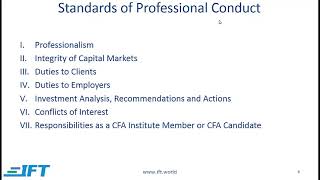 CFA 3 Code of Ethics and Standards of Professional Conduct