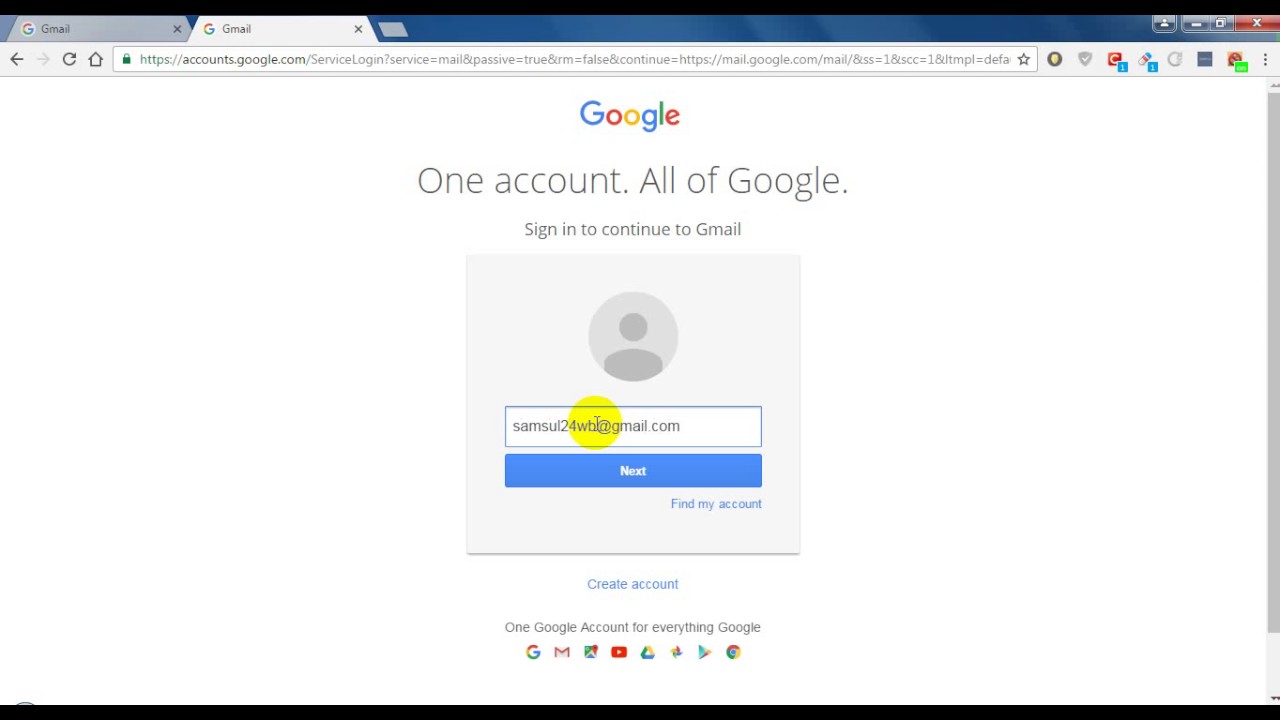 Gmail login mail