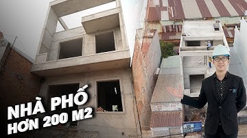 Ghé thăm tiến độ công trình nhà phố 2 tầng 1 tum hơn 200 m2 tại Quận 12, HCM