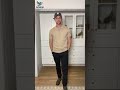 Khaki Ribbed Zip Up Polo #mensstyle