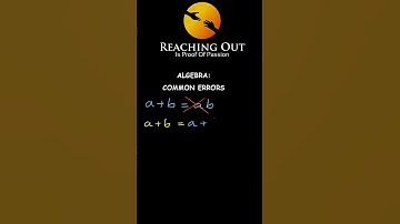 Algebra Errors-Avoid This Error #shorts
