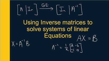 Solving systems of linear equations using inverse matrices