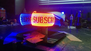 Biaxial 56 LED spinning display thing project