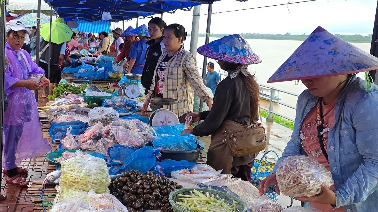 อาหารป่า อาหารตามฤดูกาล ตลาดนัดไทย-ลาว อำเภอท่าอุเทน นครพนม